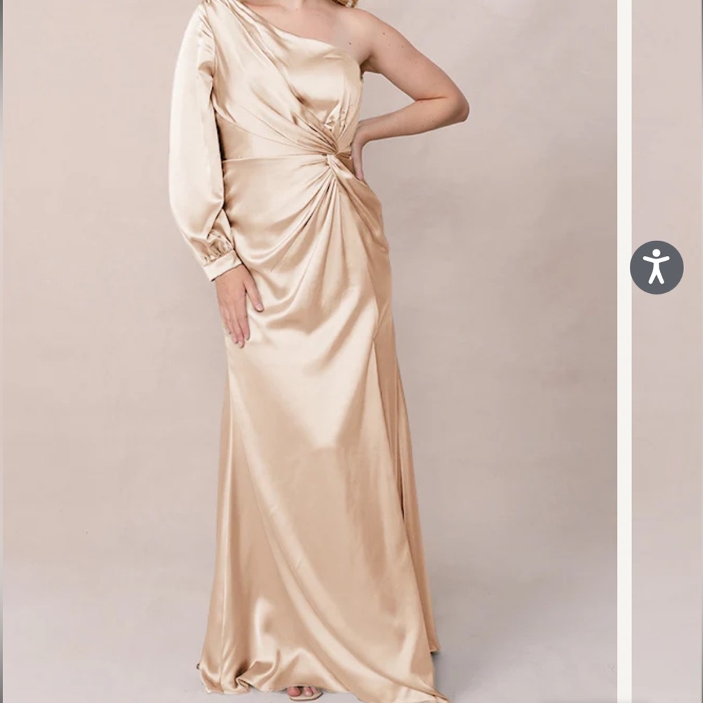 Revelry Aurora Satin Dress Champagne